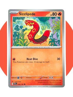 Temporal Forces Pokemon Card (CX18): Sizzlipede 036/162